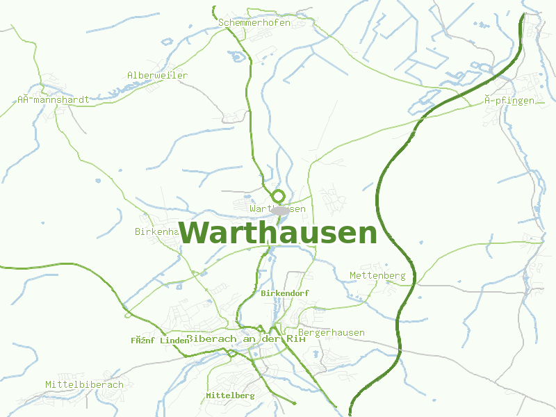 Karte von Warthausen
