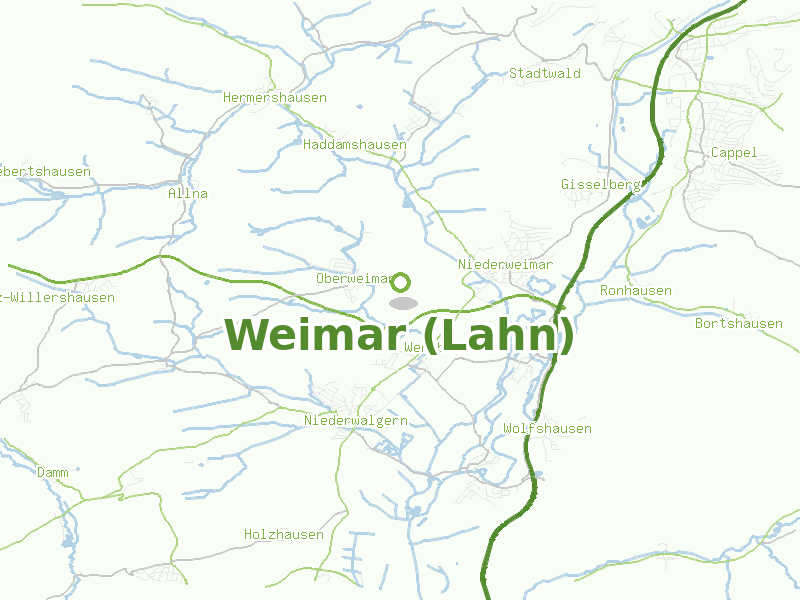 Karte von Weimar (Lahn)