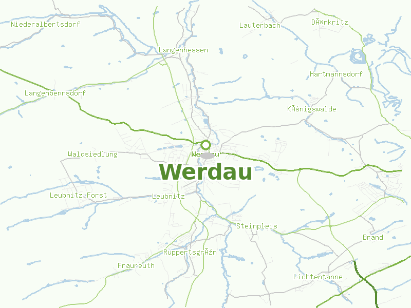 Karte von Werdau