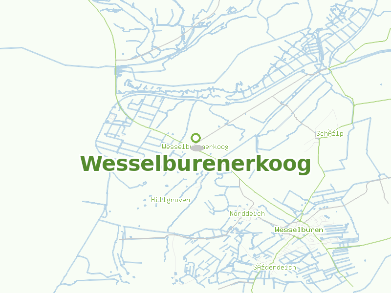 Karte von Wesselburenerkoog