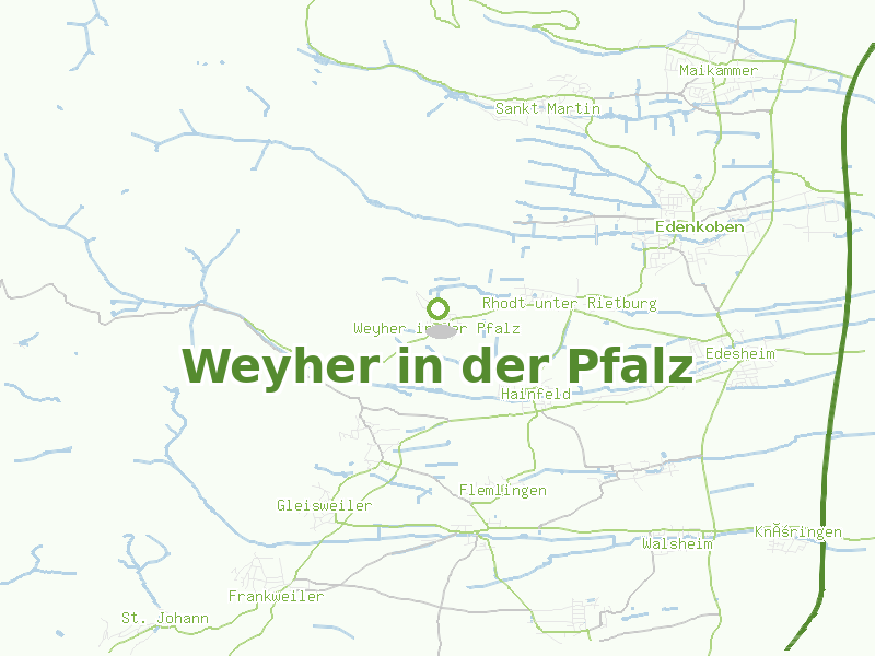 Karte von Weyher in der Pfalz