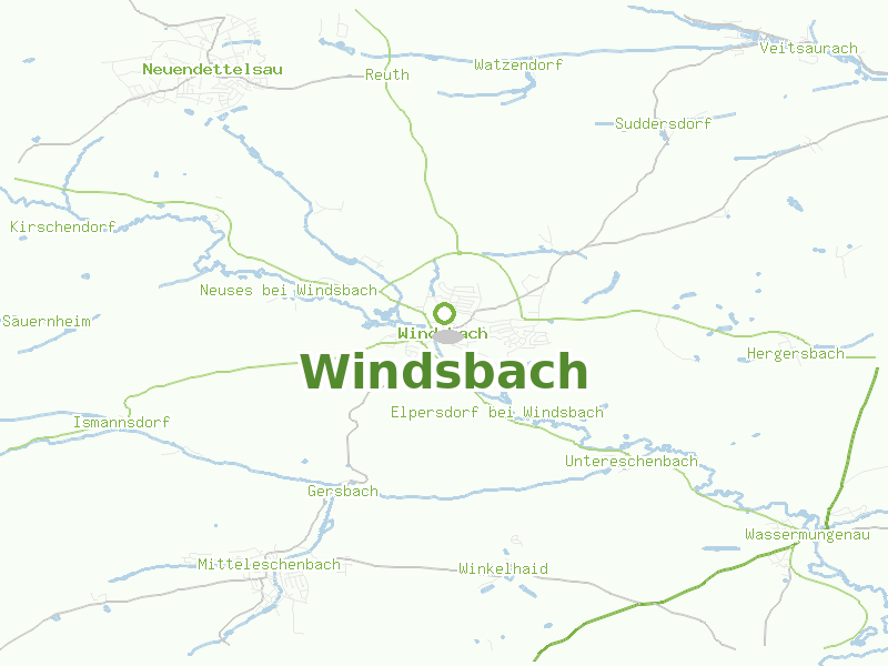 Karte von Windsbach