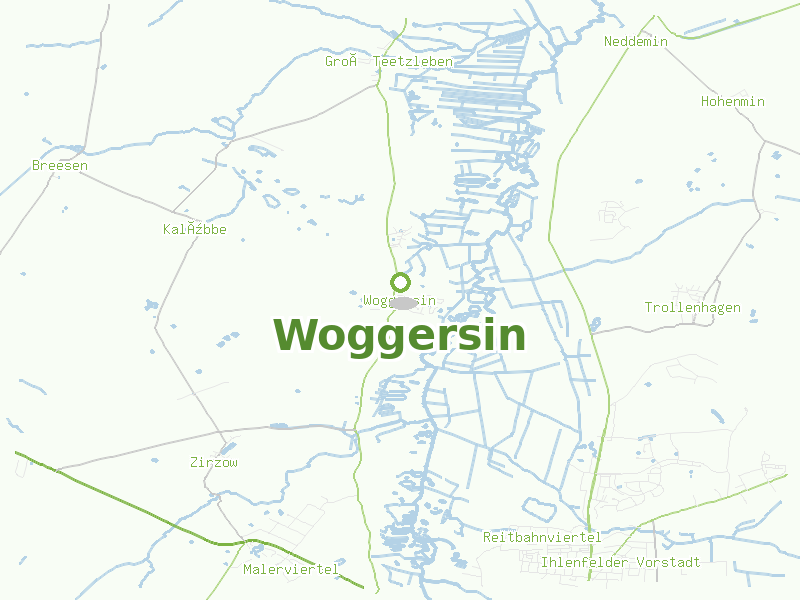Karte von Woggersin