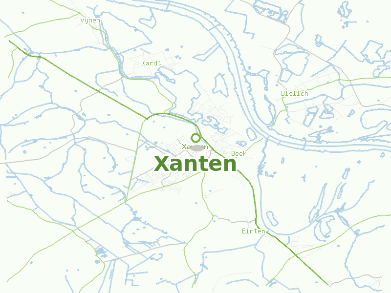 Karte von Xanten